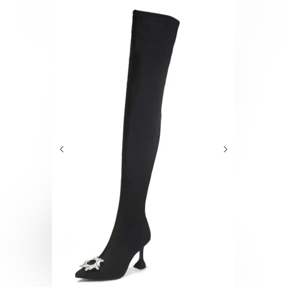 Thigh High Crystal Stretch Boot